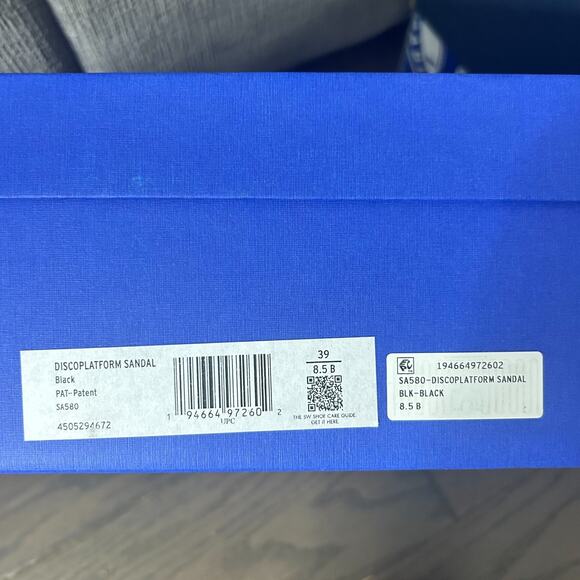 Stuart Weitzman Discoplatform Patent Leather Heels Black Women's 8.5B Tried On - Picture 11 of 12